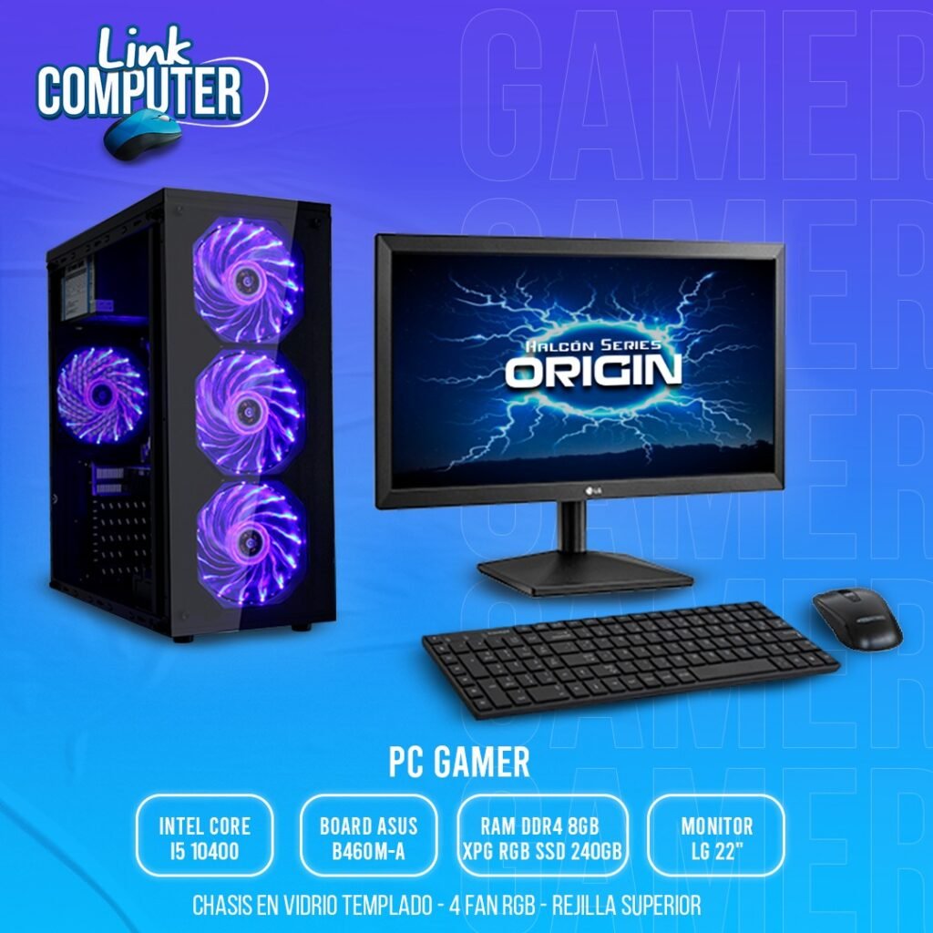 PC TIPO GAMER , INTEL CORE I5 10400 link computer pereira