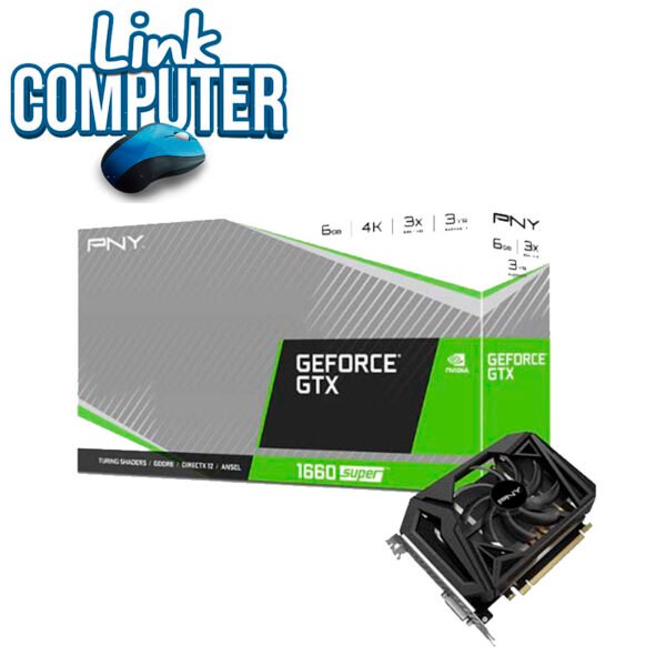Tarjeta de Video PNY GTX 1660 SUPER 6GB DDR6 SINGLE FAN