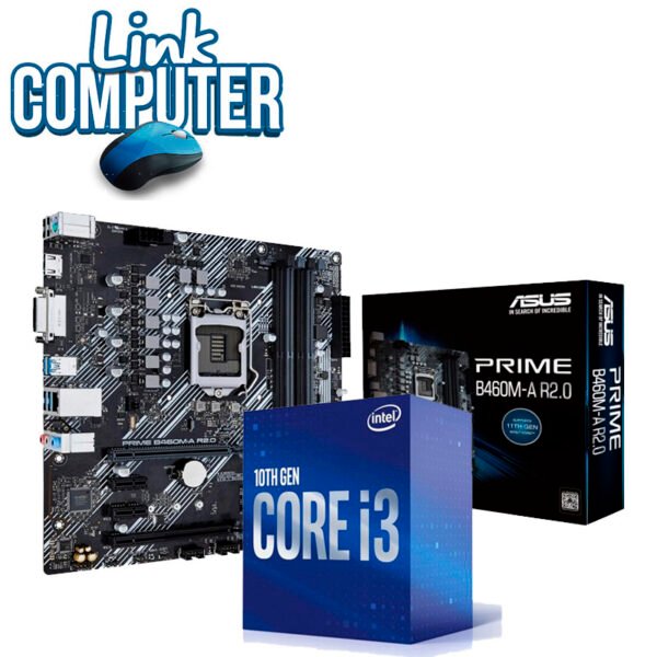 Combo Intel Core I3 10100F + Board Prime B460M-A link computer pereira
