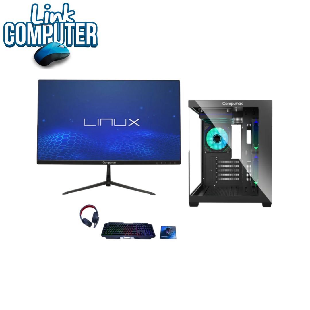 0532 - PC Gamer Compumax Ryzen 5 5600GT | 16GB DDR4 | SSD NVMe 500GB PCIe | Fuente Real 550W | Refrigeración Líquida 240mm | Chasis Pecera RGB | Monitor 23.8" 120Hz | Combo Gamer | Windows Instalado