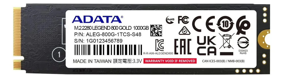 💾 Disco SSD ADATA Legend 800 1TB | M.2 2280 PCIe Gen4 NVMe | Pereira - Imagen 5