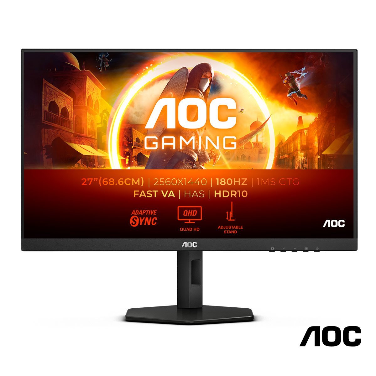 🖥️🎮 Monitor Gamer AOC Q27G4XN | 27" QHD 2K | 180Hz | 1ms | Pivot Ajustable en Altura | Pereira