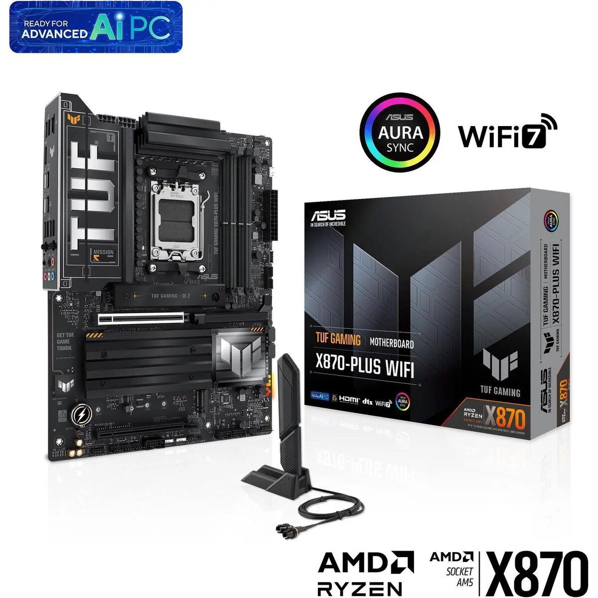Board ASUS TUF GAMING X870-PLUS WIFI | AM5 ATX | DDR5 | WiFi 7