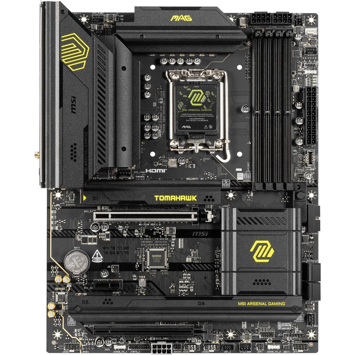 Board MSI MAG B860 TOMAHAWK WIFI | LGA 1851 ATX | DDR5 | WiFi - Imagen 2