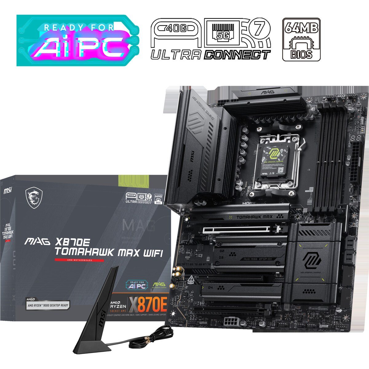 Board MSI MAG X870E TOMAHAWK MAX WIFI | AM5 ATX | DDR5 | WiFi