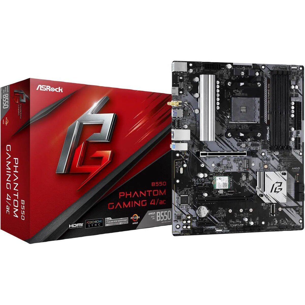 Board ASRock B550 PHANTOM GAMING 4/AC | AM4 ATX | DDR4 | WiFi