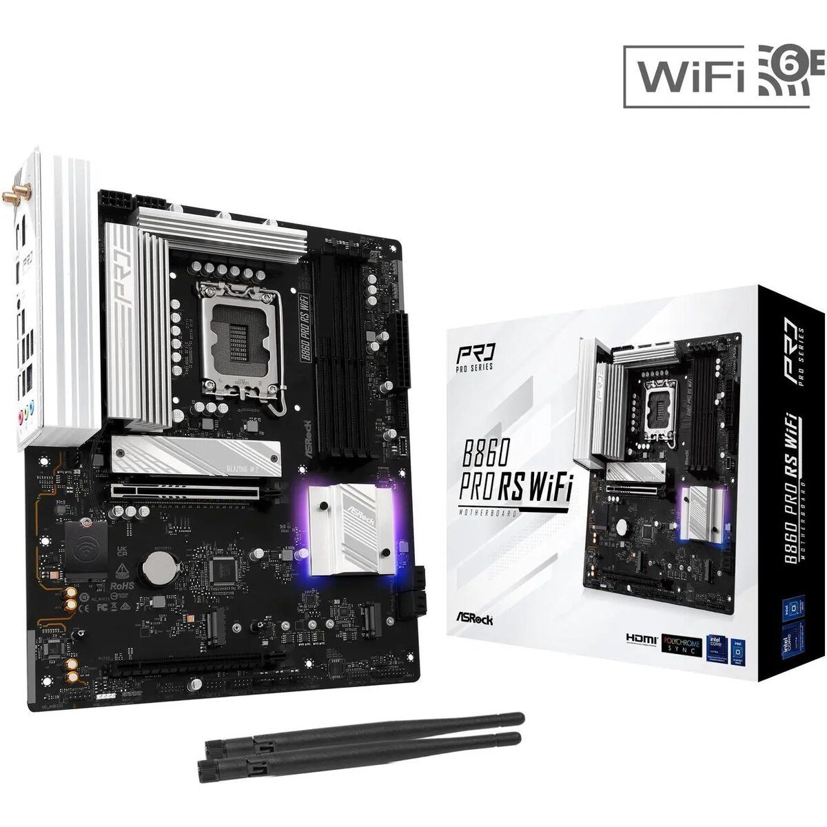 Board ASRock B860 PRO RS WIFI | LGA 1851 ATX | DDR5 | WiFi