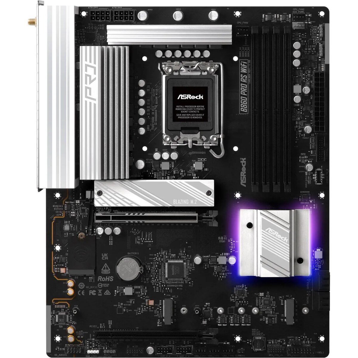 Board ASRock B860 PRO RS WIFI | LGA 1851 ATX | DDR5 | WiFi - Imagen 2