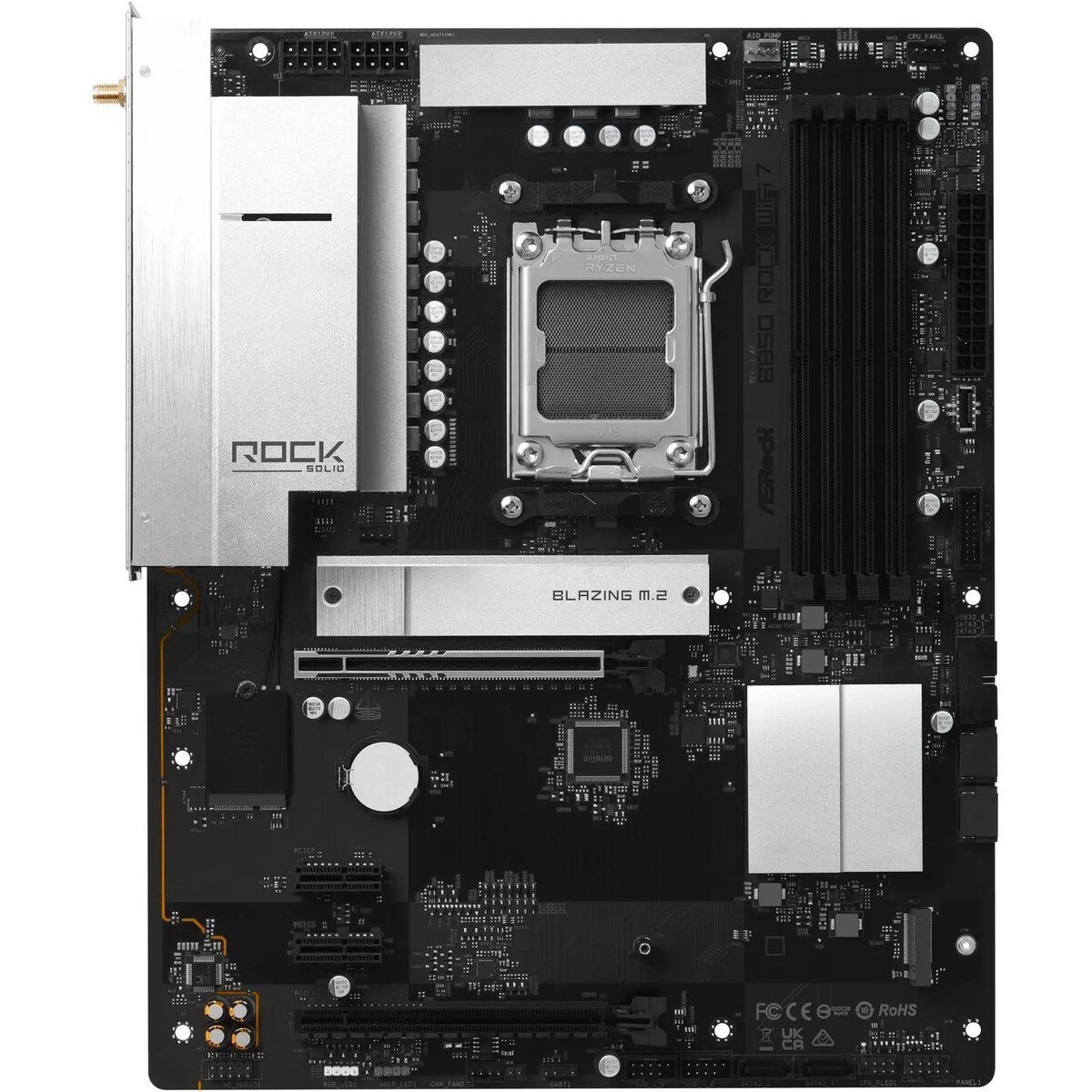 Board ASRock B850 ROCK WIFI | AM5 ATX | DDR5 | WiFi 7 - Imagen 2