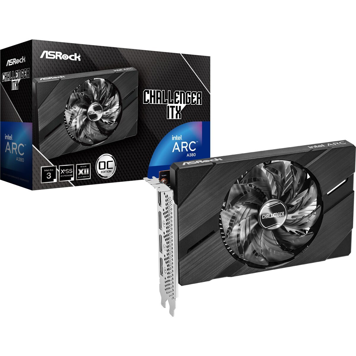 Tarjeta Gráfica ASRock Arc A380 Challenger ITX OC | 6GB GDDR6