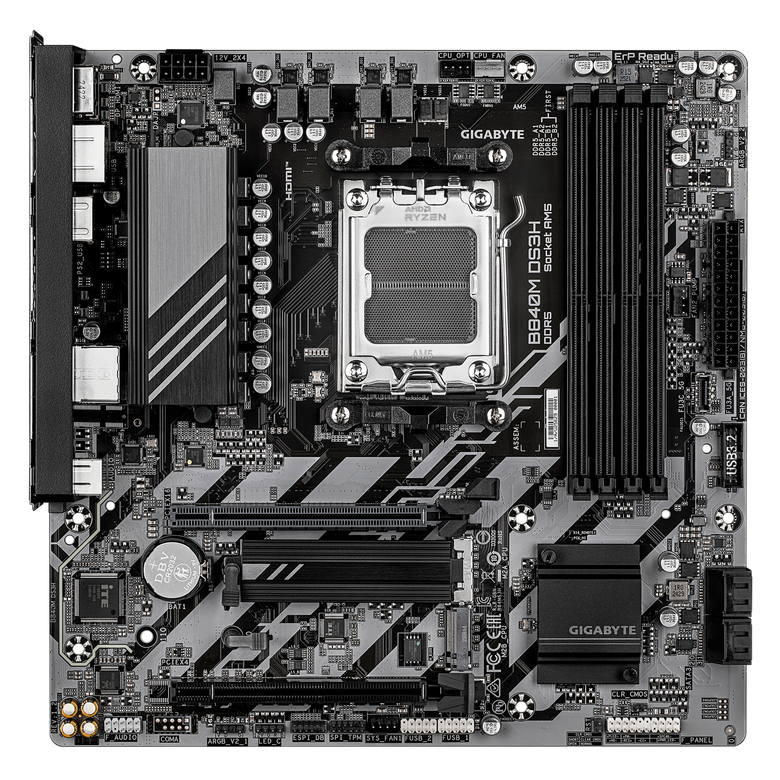Board GIGABYTE B840M DS3H | AM5 Micro-ATX | DDR5 - Imagen 2