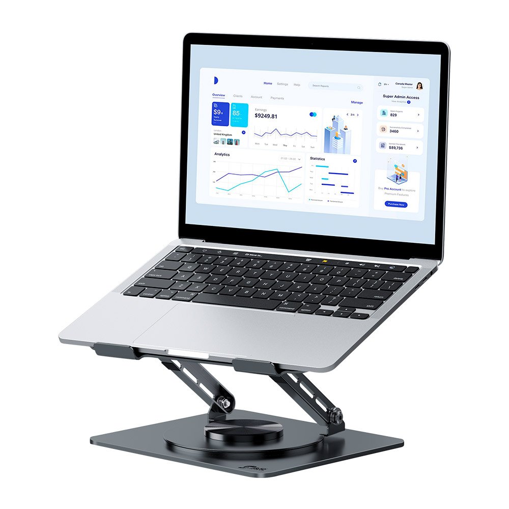 Stand Soporte para Laptop con Base Giratoria 360° J&R BRJR-024 - Imagen 2