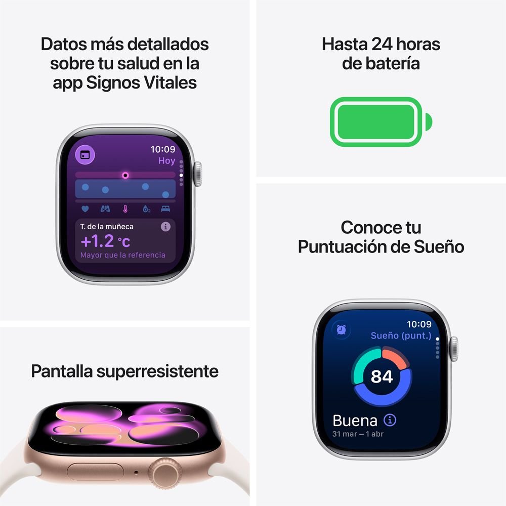 Apple Watch Series 11 42mm Gris espacial vista 2