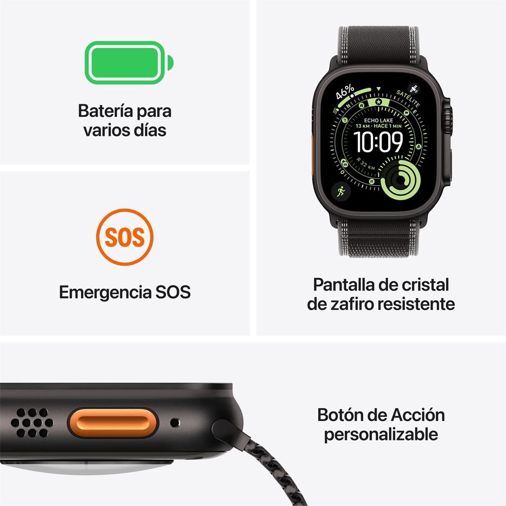Apple Watch Ultra 3 49mm Titanio natural vista 2