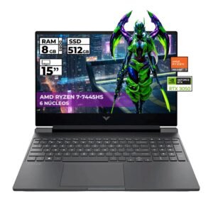 Portátil Gamer HP Victus 15-FB3019LA | Ryzen 7 7445HS | 8GB DDR5 | SSD 512GB | RTX 3050 6GB | Windows y Office