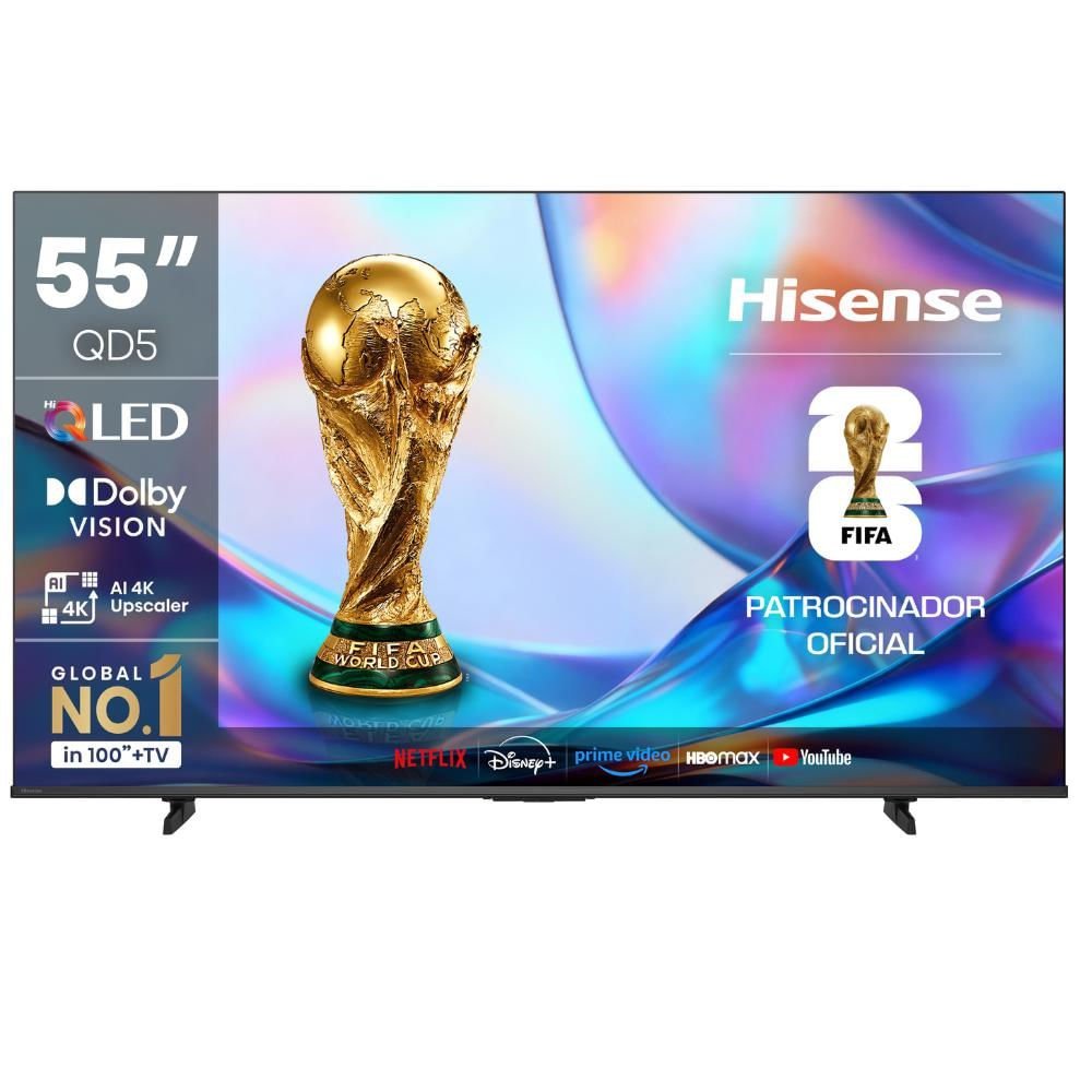 Televisor Hisense 55" | Hi-QLED 4K | Smart TV | 55QD5SV