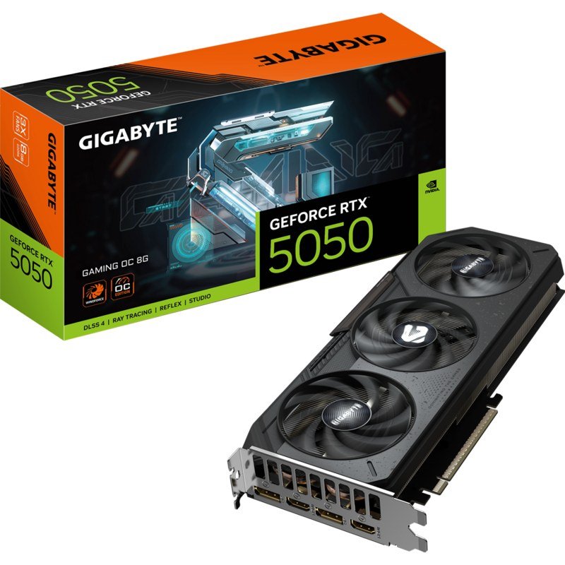 Tarjeta Gráfica GIGABYTE GeForce RTX 5050 GAMING OC | 8GB GDDR6