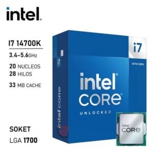 Procesador Intel Core i7-14700K | LGA 1700 | 20 núcleos | Desbloqueado