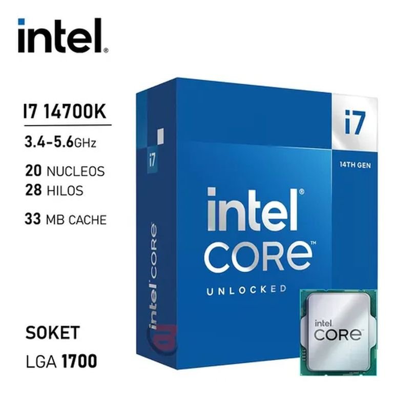 Procesador Intel Core i7-14700K | LGA 1700 | 20 núcleos | Desbloqueado