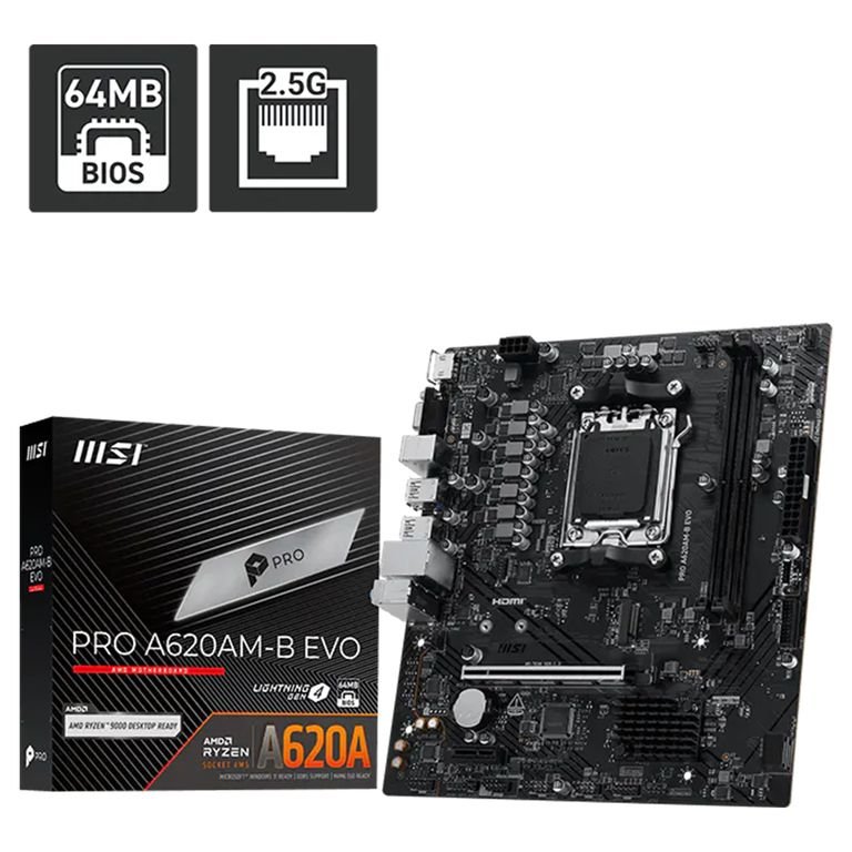 Board MSI PRO A620AM-B EVO | AM5 Micro-ATX | DDR5