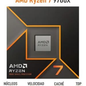 Procesador AMD Ryzen 7 9700X | AM5 | 8 núcleos 16 hilos | hasta 5.5 GHz