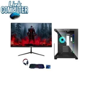 PC Gamer Compumax con monitor, teclado, mouse y diadema gamer