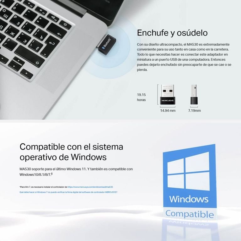 Adaptador USB BT 5.4 Mercusys MA530 - Imagen 2