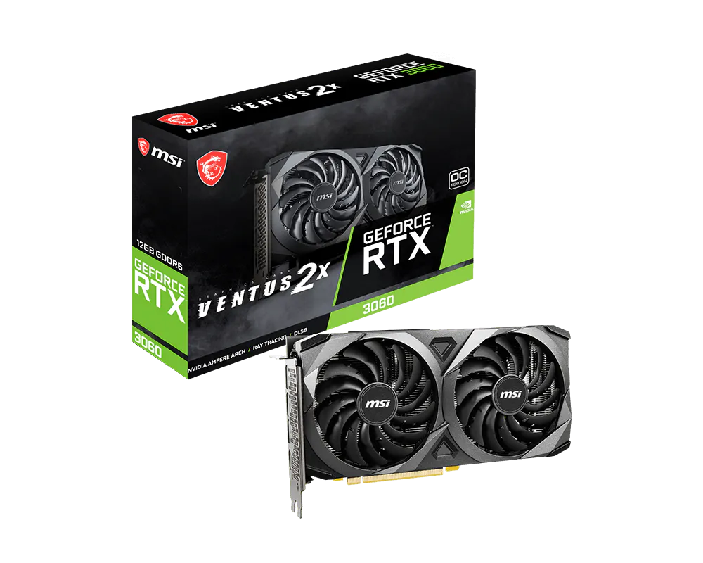 Tarjeta Gráfica MSI GeForce RTX 3060 VENTUS 2X OC | 12GB GDDR6