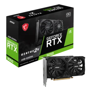 Tarjeta Gráfica MSI GeForce RTX 3050 VENTUS 2X 6G OC | 6GB GDDR6